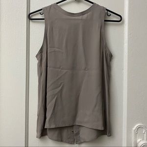 Michael Kors Crew Neck Sleeveless Grey Top Sz M